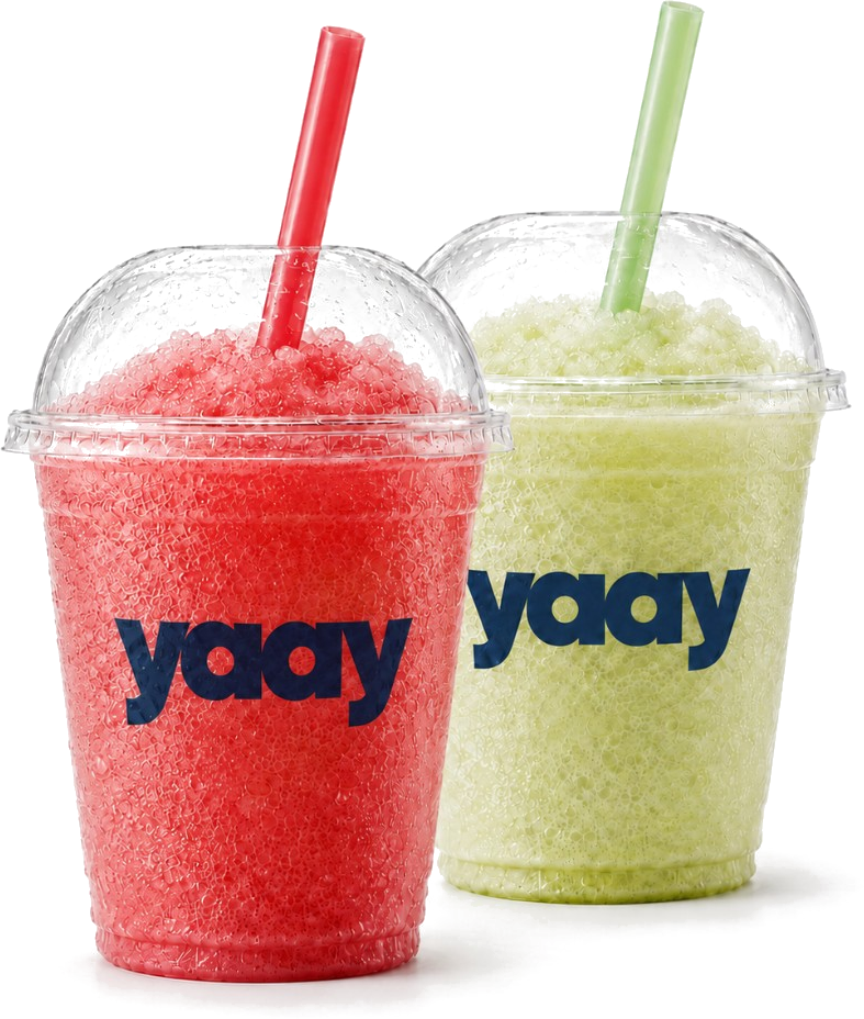 Slushes vermelho e verde Yaay